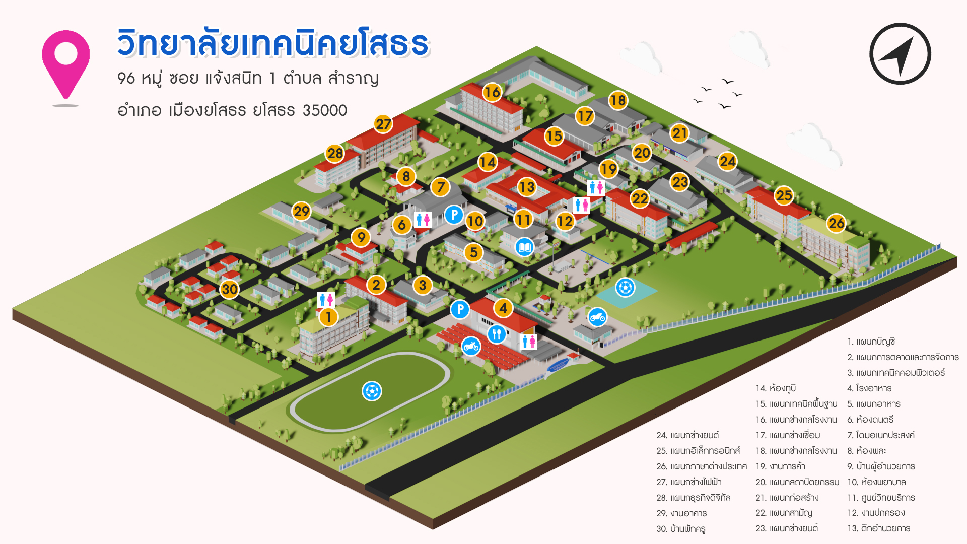 แผนที่เทคนิคยโสธร