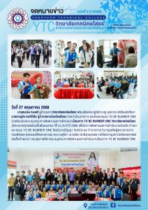 ต้นรับคณะอนุกรรมการติดตามผลการดำเนินงานโครงการ TO BE NUMBER ONE วิทยาลัยเทคนิคยโสธร